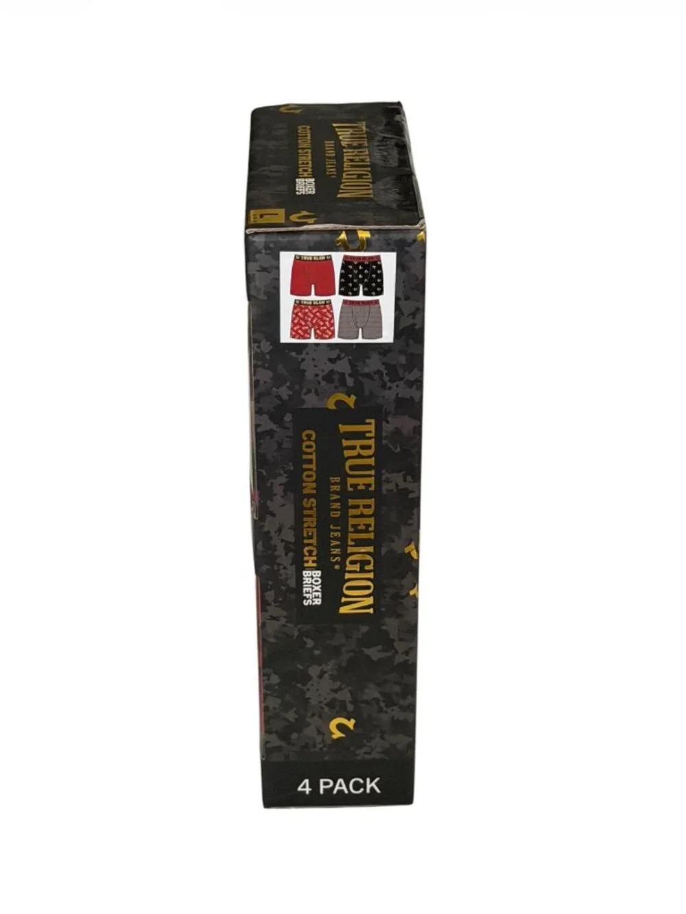 True Religion 4-Pack Cotton Boxer Briefs - Men’s Large | NEW
